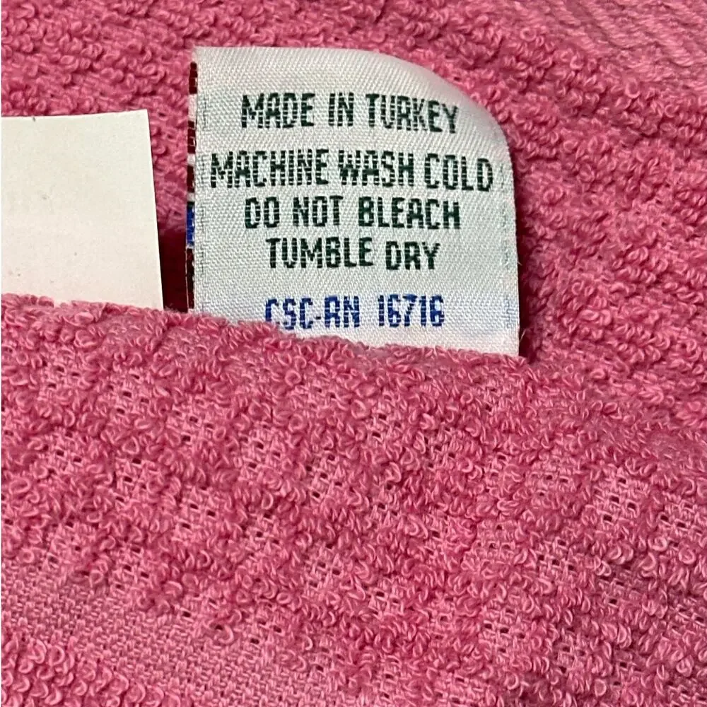 Dish Towels Handmade Golf Design by Casa Fina From Cecil Saydah Co Pink Cotton